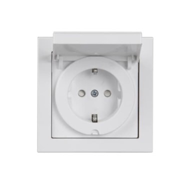 2TKA000698G1 Розетка SCHUKO с заземлением, 16А / 250В, зажимные клеммы, серия Impressivo, белый, IP44 2TKA000698G1 Розетка SCHUKO с заземлением, 16А / 250В, зажимные клеммы, серия Impressivo, белый, IP44