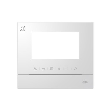 2TMA070130W0060 Рамка для абонентского устройства 4,3, белый глянцевый, с символом индукционной петли