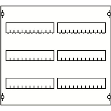2V00A Панель для модульных уст-в 2ряда/3рейки