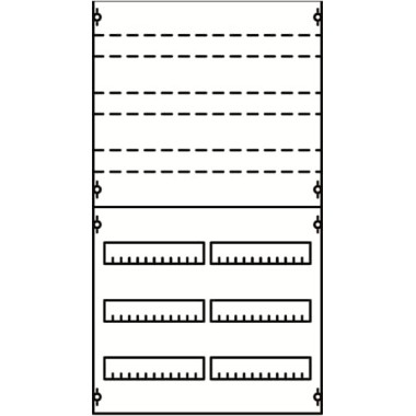 2V23KA Панель для модульных уст-в 2ряда/6реек