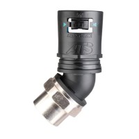 7TCA296170R0791 Фитинг AT54/M63/SF45/BLB, 45°, РА66/никел.латунь/эласт., черный/голубой, резьба M63, d54, 1 шт. в пачке