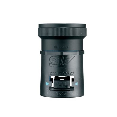 7TCA296170R0576 Фитинг AT34/U119/SFA/BLB, прямой, РА66/алюминий/эласт., черный/голубой, резьба U119, d34, 10 шт. в пачке