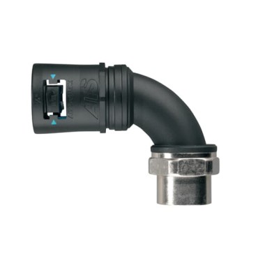 7TCA296170R0762 Фитинг AT54/M50/CSF90/BLB, 90°, РА66/никел.латунь/эласт., черный/голубой, резьба M50, d54, 1 шт. в пачке