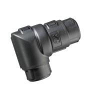 7TCA298010R0233 Разъем AMP CI, нейлон 6, черный, d10мм, угол 90, CI10-90-AS3