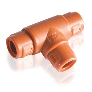 7TCA298010R1141 Т-фитинг TPH161212,нейлон 6,оранжевый,d16мм,d12мм,d12мм