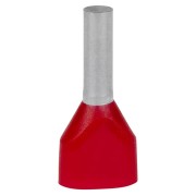 7TCA301140R0346 Наконечник каб. 2FER1518P-G, медь лужен./полипропилен, втулка, двойной, красный, 2x1.5мм2, 26мм, 100 шт. в пачке