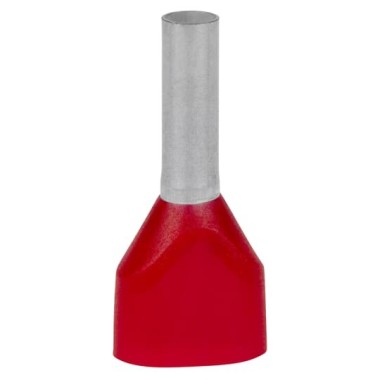 7TCA301140R0344 Наконечник каб. 2FER1512P-G, медь лужен./полипропилен, втулка, двойной, красный, 2x1.5мм2, 20мм, 500 шт. в пачке