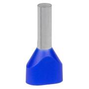 7TCA301140R0373 Наконечник каб. 2FER2510P-D, медь лужен./полипропилен, втулка, двойной, синий, 2x2.5мм2, 19мм, 500 шт. в пачке