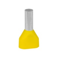 7TCA301140R0377 Наконечник каб. 2FER6012P-D, медь лужен./полипропилен, втулка, двойной, желтый, 2x6мм2, 23мм, 100 шт. в пачке