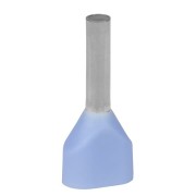 7TCA301140R0386 Наконечник каб. 2FER7508P-F, медь лужен./полипропилен, втулка, двойной, голубой, 2x0.75мм2, 8мм, 500 шт. в пачке