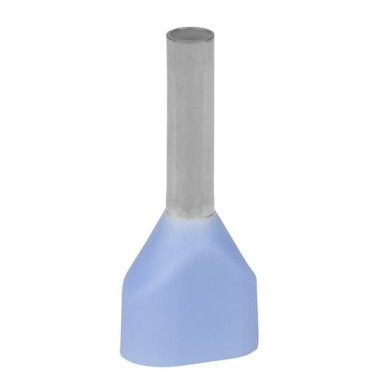 7TCA301140R0392 Наконечник каб. 2FER7512P-F, медь лужен./полипропилен, втулка, двойной, голубой, 2x0.75мм2, 12мм, 500 шт. в пачке