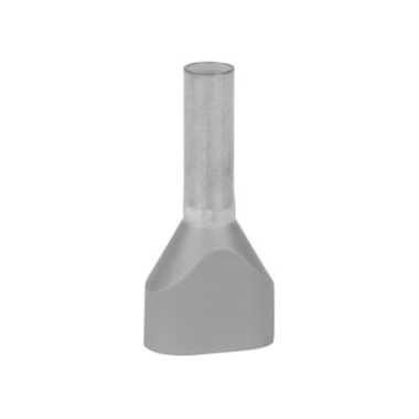 7TCA301140R0395 Наконечник каб. 2FER2510P-F, медь лужен./полипропилен, втулка, двойной, серый, 2x2.5мм2, 19мм, 500 шт. в пачке