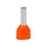 7TCA301140R0401 Наконечник каб. 2FER4012P-F, медь лужен./полипропилен, втулка, двойной, оранженый, 2x4мм2, 22мм, 100 шт. в пачке