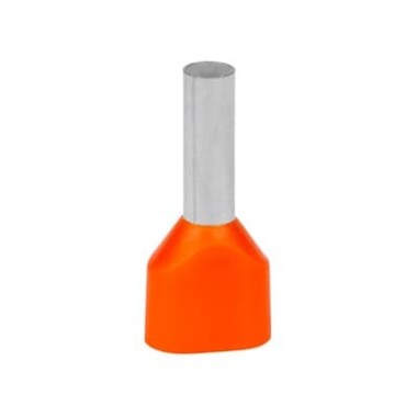 7TCA301140R0401 Наконечник каб. 2FER4012P-F, медь лужен./полипропилен, втулка, двойной, оранженый, 2x4мм2, 22мм, 100 шт. в пачке