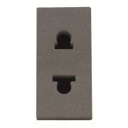2CLA213501N1801 Розетка стандартная смешанная в сборе без заземления, 16А / 250В, серия Zenit, цвет антрацит