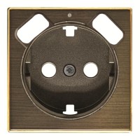 2CLA858830A1201 Накладка для розетки SCHUKO с 2хUSB ЗУ, арт.8188.3, серия SKY, цвет античная латунь