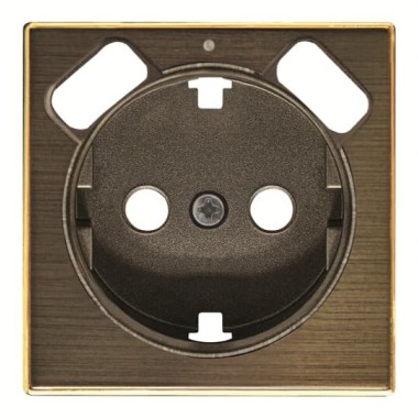 2CLA858830A1201 Накладка для розетки SCHUKO с 2хUSB ЗУ, арт.8188.3, серия SKY, цвет античная латунь