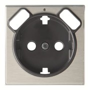 2CLA858830A1401 Накладка для розетки SCHUKO с 2хUSB ЗУ, арт.8188.3, серия SKY, цвет нержавеющая сталь