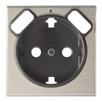 2CLA858830A1401 Накладка для розетки SCHUKO с 2хUSB ЗУ, арт.8188.3, серия SKY, цвет нержавеющая сталь