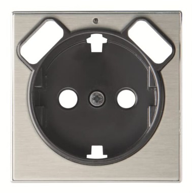 2CLA858830A1401 Накладка для розетки SCHUKO с 2хUSB ЗУ, арт.8188.3, серия SKY, цвет нержавеющая сталь