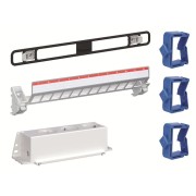 2CPX038146R9999 Набор для мультимедиа ZE339 (держатель с двумя пластиковыми клипсами, патч-панель на 12 модулей Keystone, тройная розетка, три держателя кабеля)