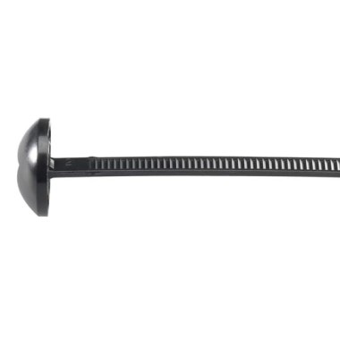 7TAG009520R0072 Cтяжка каб. Ty-Rap, стальной зуб для монтажа заподлицо, ПА 66/нерж.сталь, черн. УФ-стойк. 5.7x244мм, TY541M