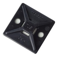 7TAG009820R0048 Основание монт. самоклеящеяся/винт, ПА 66, черный УФ, 28.6х28.6мм, 5.2мм, TC345AX