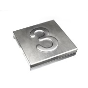 7TCG009470R0067 Маркировка для стяжки каб. Ty-Met, б/покрытия, нерж.сталь, металлик, '3', YID-CHAR-3