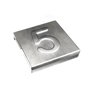 7TCG009470R0069 Маркировка для стяжки каб. Ty-Met, б/покрытия, нерж.сталь, металлик, '5', YID-CHAR-5