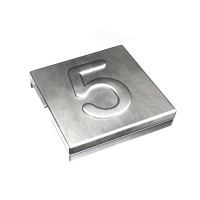 7TCG009470R0069 Маркировка для стяжки каб. Ty-Met, б/покрытия, нерж.сталь, металлик, '5', YID-CHAR-5