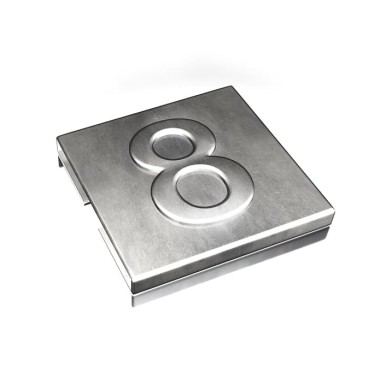 7TCG009470R0072 Маркировка для стяжки каб. Ty-Met, б/покрытия, нерж.сталь, металлик, '8', YID-CHAR-8